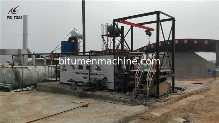 Durable Asphalt Processing Plant , Inner Thermal Oil Coils Heating Bitumen Hot Mix Plant
