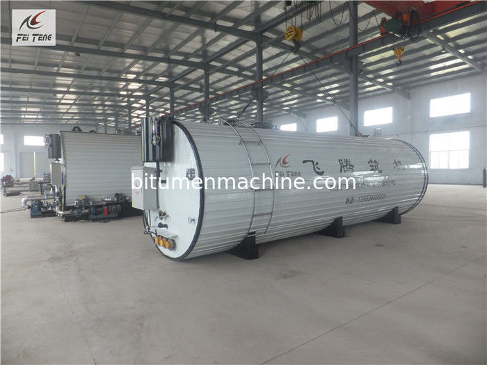 Conduction Asphalt Oil Heating Tank , White Heavy Duty Construction Equipment