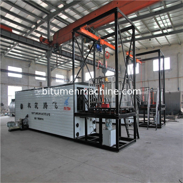 Rock Wool Insulation Thermal Oil Boiler Heating Asphalt Melting Equipment With Automatic Spring Door