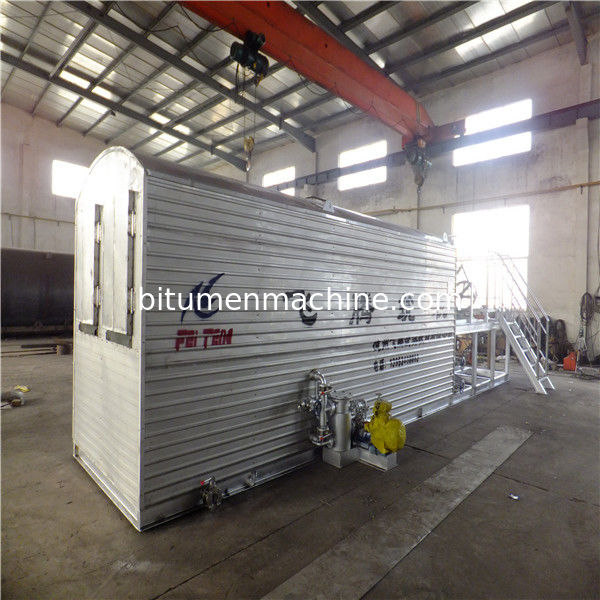 Outside Oil Boiler Heating Asphalt Drum Plant , Custom Color Asphalt Plant Equipment