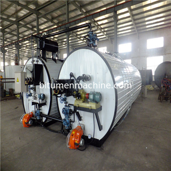 White Bitumen Machine Hot Exhaust Heating / Inner Thermal Oil Coils Heating