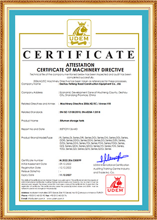 Bitumen storage tank CE